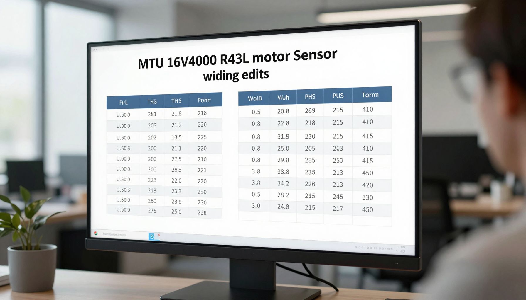 ویرایش وایرینگ سنسور موتور MTU 16V4000 R43L