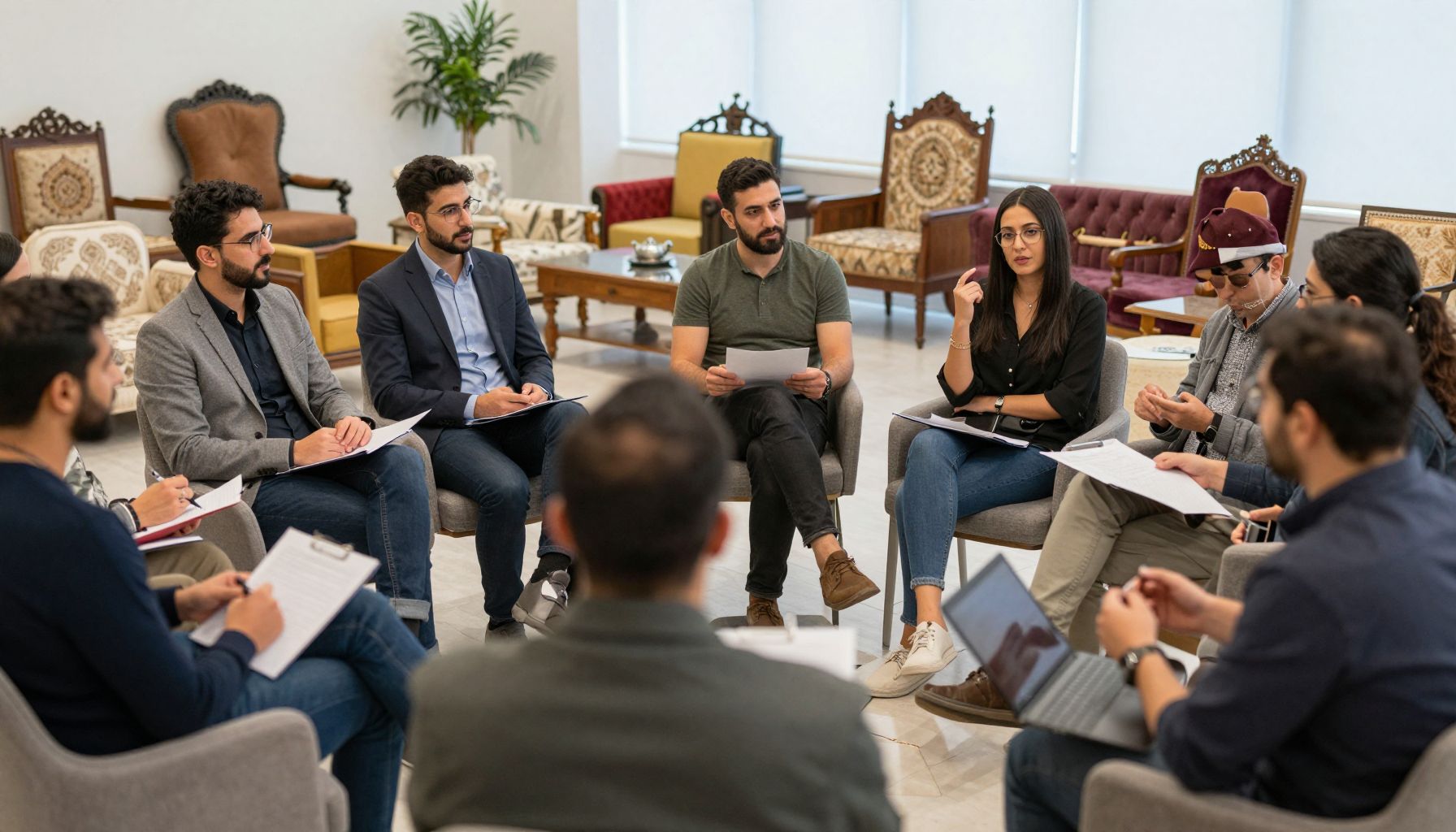 پیش‌نمایش پاورپوینت بررسی مبلمان و چیدمان در خانه های سنتی ایران و جهان
