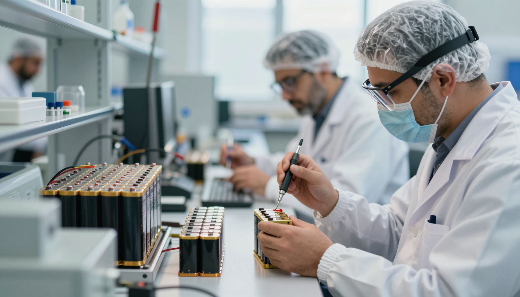 پیش‌نمایش پاورپوینت کنترل کیفیت در باتری های لیتیومی در مهندسی مواد