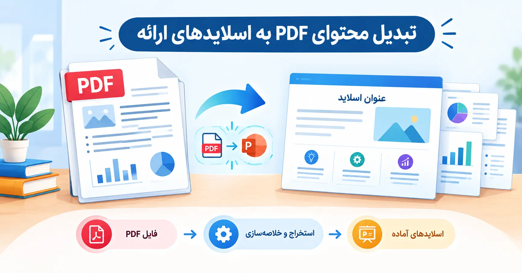 تبدیل محتوای PDF به اسلایدهای ارائه