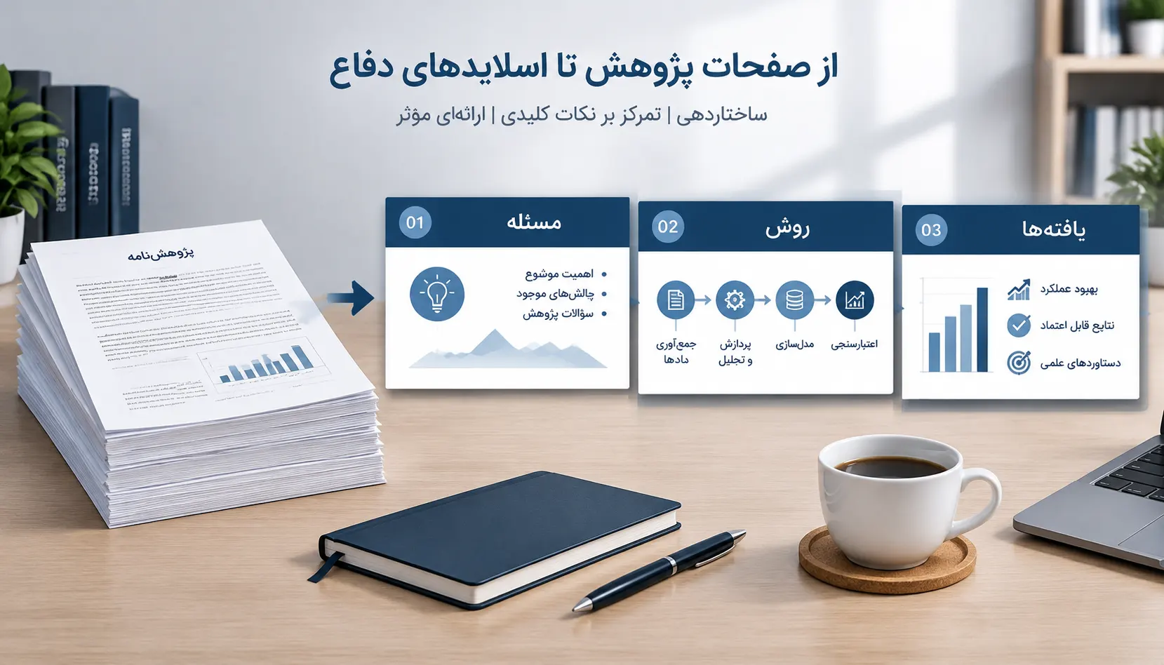 ساخت پاورپوینت پایاننامه با هوش مصنوعی؛ از متن تحقیق تا اسلاید دفاع
